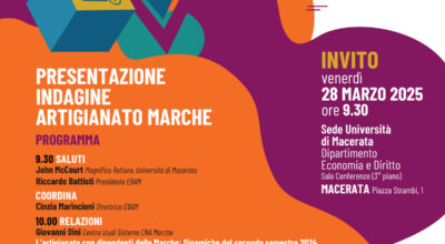 Presentazione Indagine Artigianato Marche – 28 marzo 2025