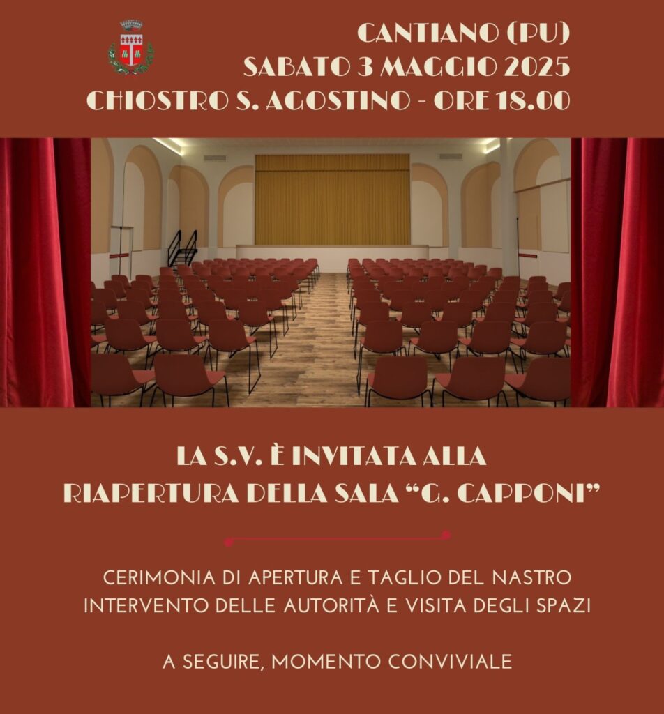 Inaugurazione sala “G. Capponi” – Cantiano (PU)